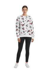MNS WOMENS Elegant Floral Print Crewneck Sweatshirt - Smgarment's